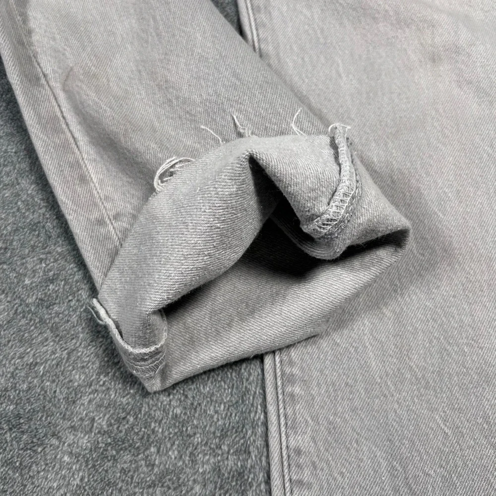 VTG 80s Levi's 501-0657 Gray Jeans Button Fly Mens 27x27 Cut Raw Hem Made in USA
